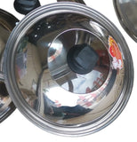 Wok Cover with Glass Insert 32, 34, 36, 38, 40cm 玻璃锅盖