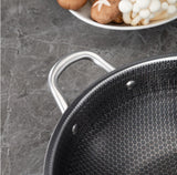 Honeycomb Non-Stick SS Wok 32cm, 34cm