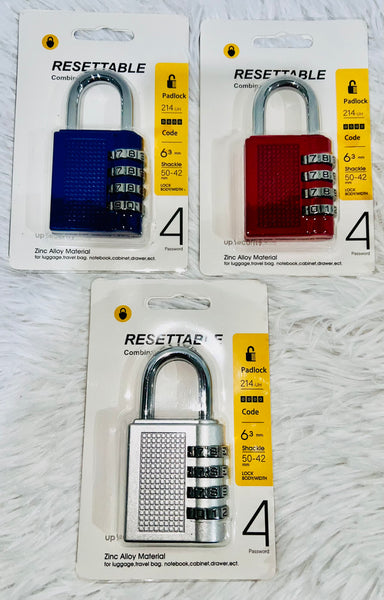 Resettable Combination Lock 40mm 密码锁 *20Pcs