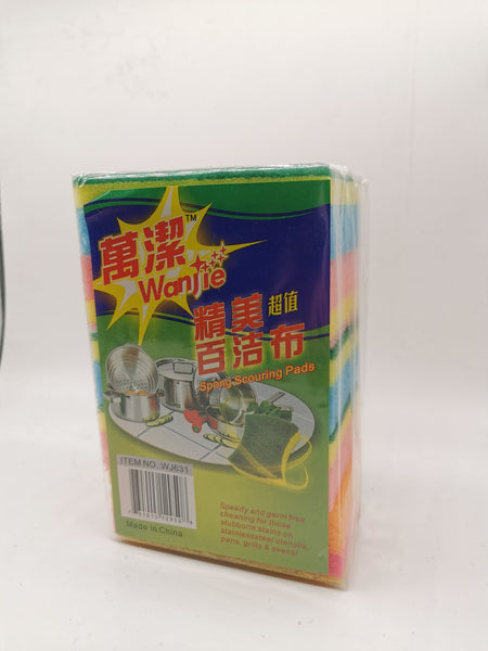 Colour Cleaning Sponges 5Pcs 彩色海绵5片装