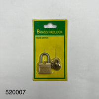 Brass Padlock 20mm (Side Open) 横开铜锁20mm *12Pcs