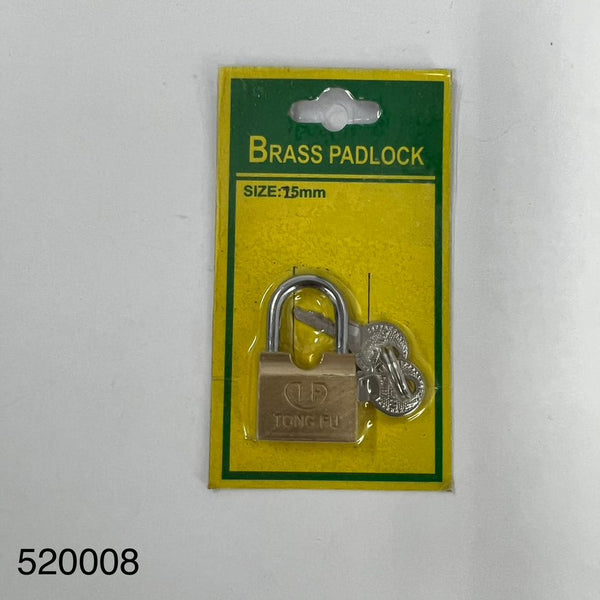 Brass Padlock 25mm (Side Open) 横开铜锁25mm *12Pcs