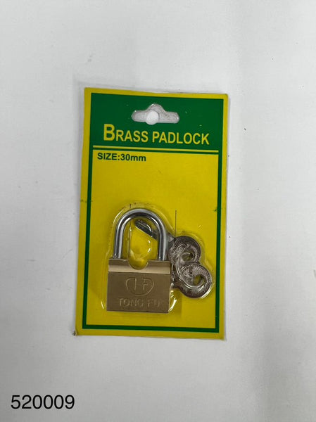 Brass Padlock 30mm (Side Open) 横开铜锁30mm *12Pcs