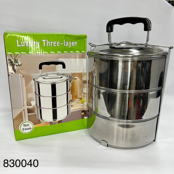 Stainless Steel 3-layer Lunchbox 18cm 不锈钢分层便当盒18cm三层