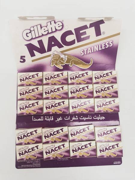 Gillette Nacet Razor Blades 20Pkts 吉列Nacet剃须刀片20包