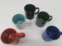 Porcelain Cup with Handle (Assorted Colours) 9cm 色釉杯 *48PCS