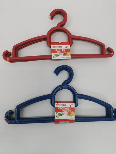 Plastic Cloth Hanger 6Pcs E-21 塑料衣架6支E-21