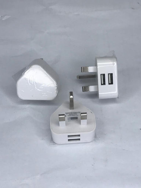 3-pin Adapter with Double USB 2A 双USB英规插头